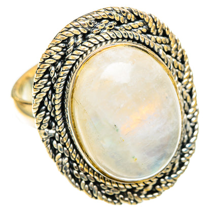 Rainbow Moonstone Rings handcrafted by Ana Silver Co - RING108480 - Photo 2
