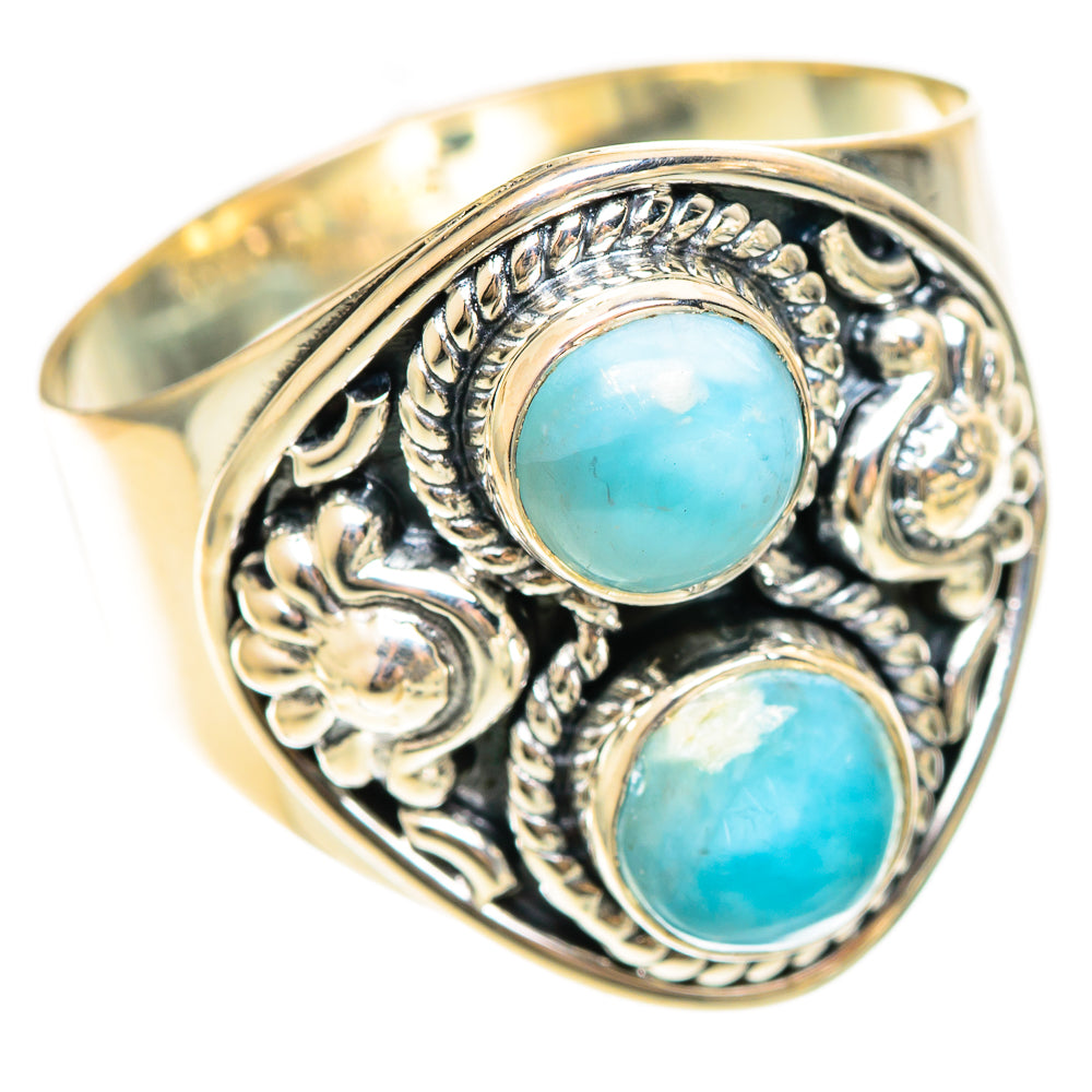 Larimar Rings handcrafted by Ana Silver Co - RING108487 - Photo 2