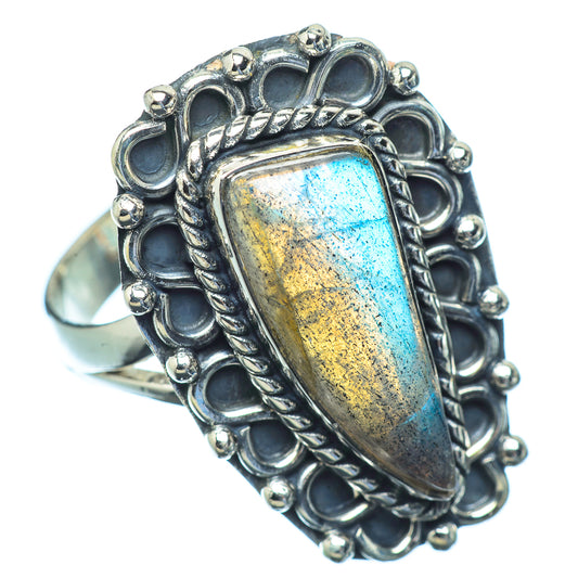 Labradorite Rings handcrafted by Ana Silver Co - RING10848