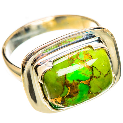 Green Copper Composite Turquoise Rings handcrafted by Ana Silver Co - RING108491 - Photo 2