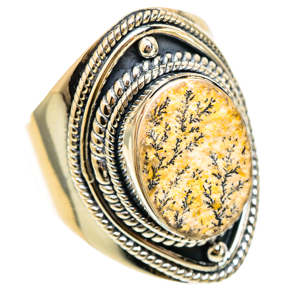 Germany Psilomelane Dendrite Rings handcrafted by Ana Silver Co - RING108496 - Photo 2