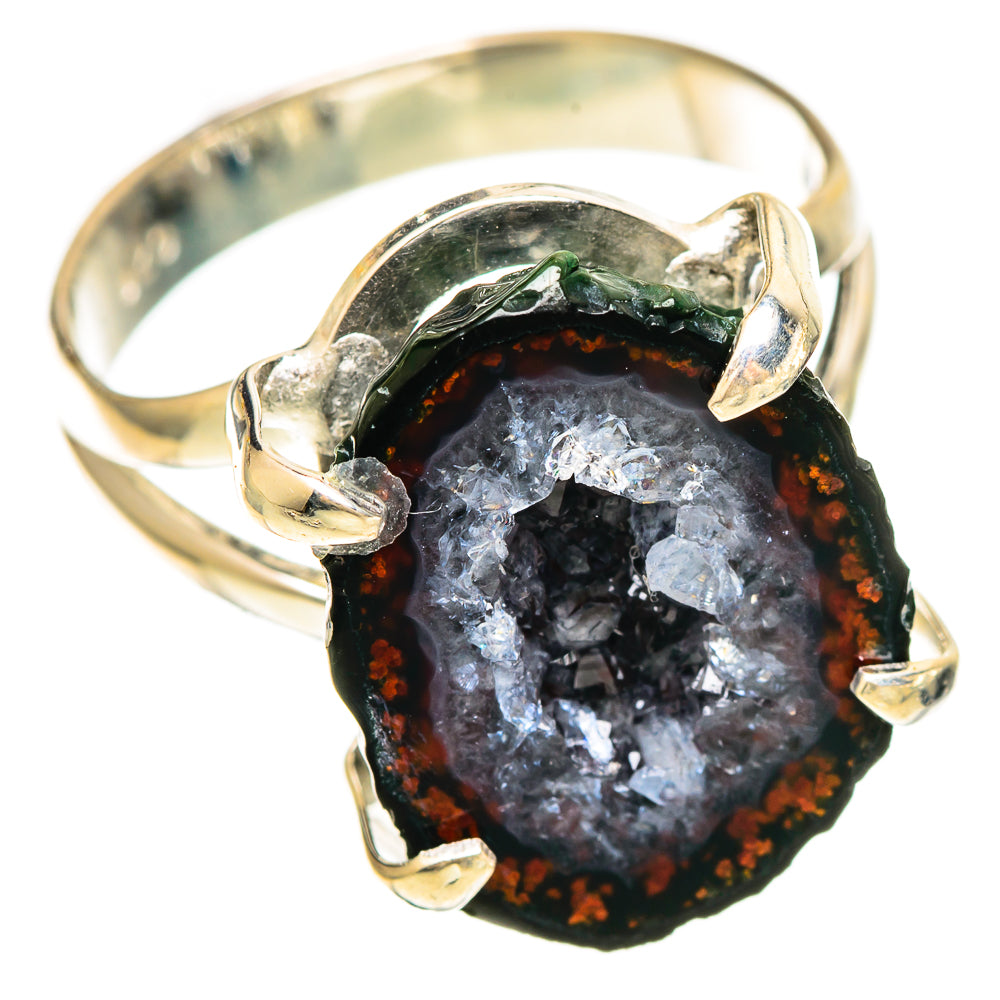 Coconut Geode Druzy Rings handcrafted by Ana Silver Co - RING108498 - Photo 2