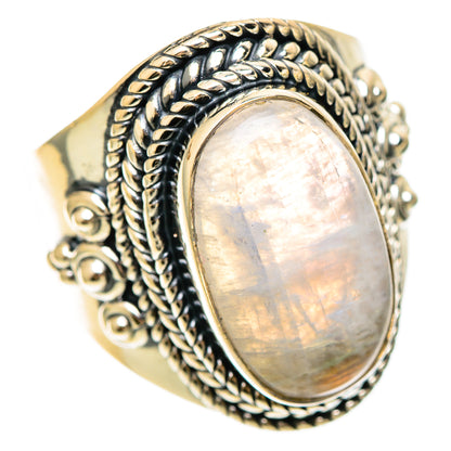 Rainbow Moonstone Rings handcrafted by Ana Silver Co - RING108513 - Photo 2