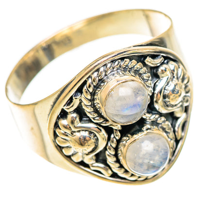 Rainbow Moonstone Rings handcrafted by Ana Silver Co - RING108514 - Photo 2