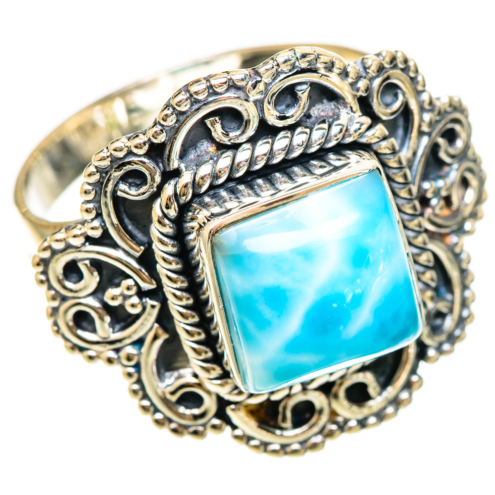 Larimar Rings handcrafted by Ana Silver Co - RING108518 - Photo 2