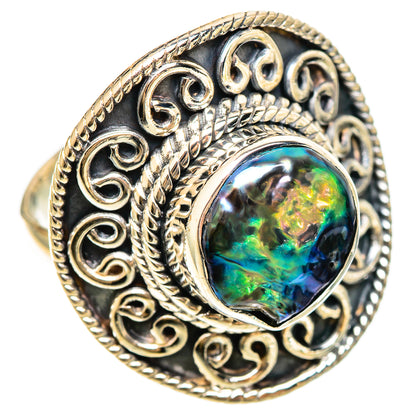 Titanium Mother Of Pearl Rings handcrafted by Ana Silver Co - RING108537 - Photo 2