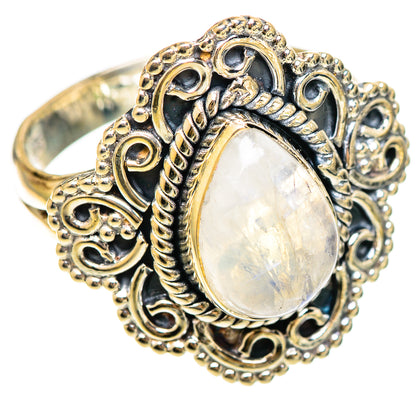 Rainbow Moonstone Rings handcrafted by Ana Silver Co - RING108543 - Photo 2