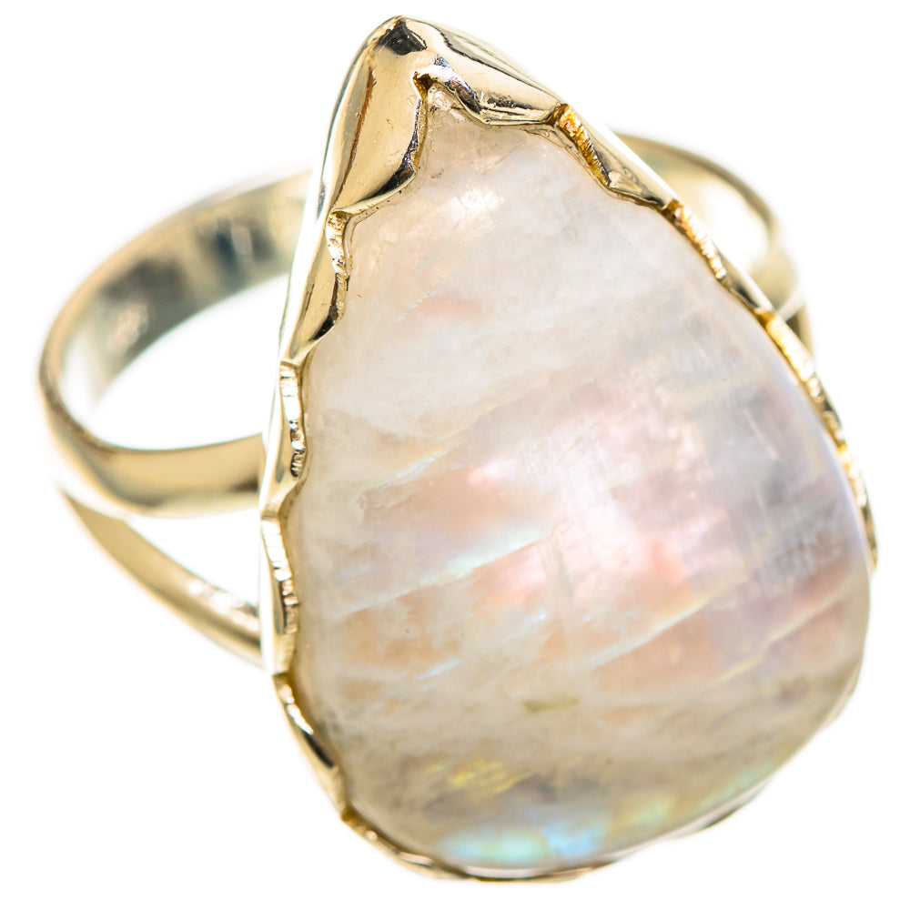 Rainbow Moonstone Rings handcrafted by Ana Silver Co - RING108545 - Photo 2