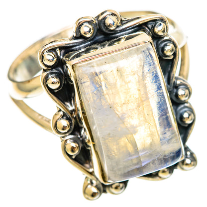 Rainbow Moonstone Rings handcrafted by Ana Silver Co - RING108547 - Photo 2