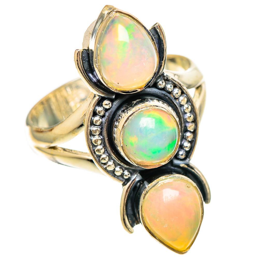 Ethiopian Opal Rings handcrafted by Ana Silver Co - RING108549 - Photo 2