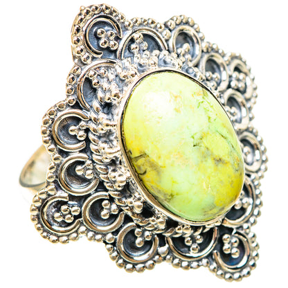Lemon Chrysoprase Rings handcrafted by Ana Silver Co - RING108589 - Photo 2