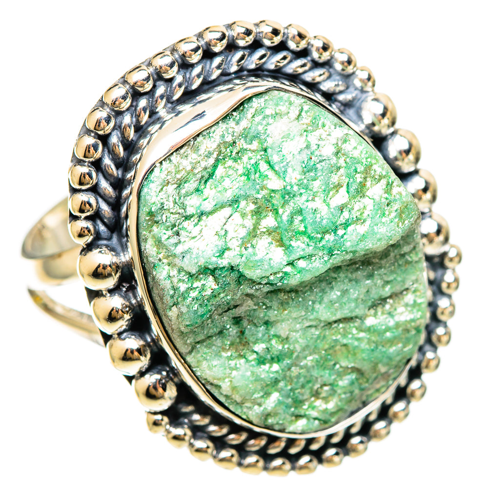 Green Fuchsite Rings handcrafted by Ana Silver Co - RING108595 - Photo 2