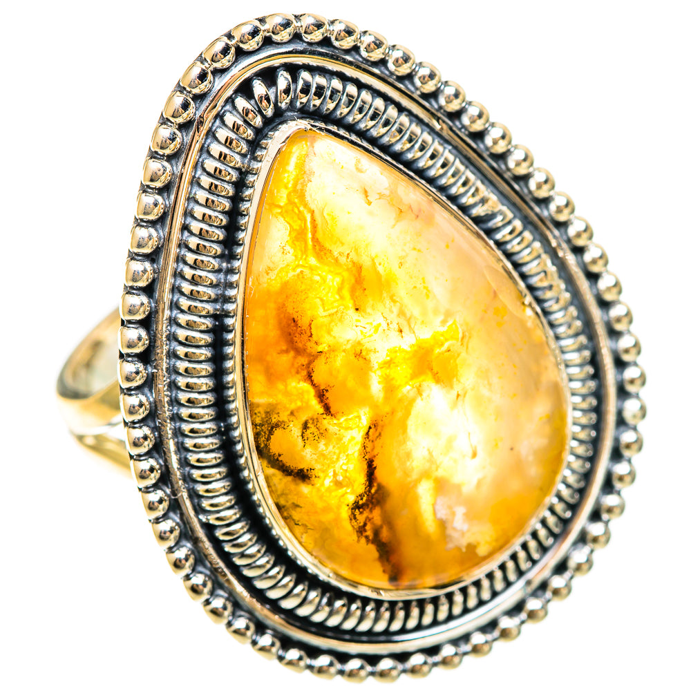 Plume Agate Rings handcrafted by Ana Silver Co - RING108604 - Photo 2
