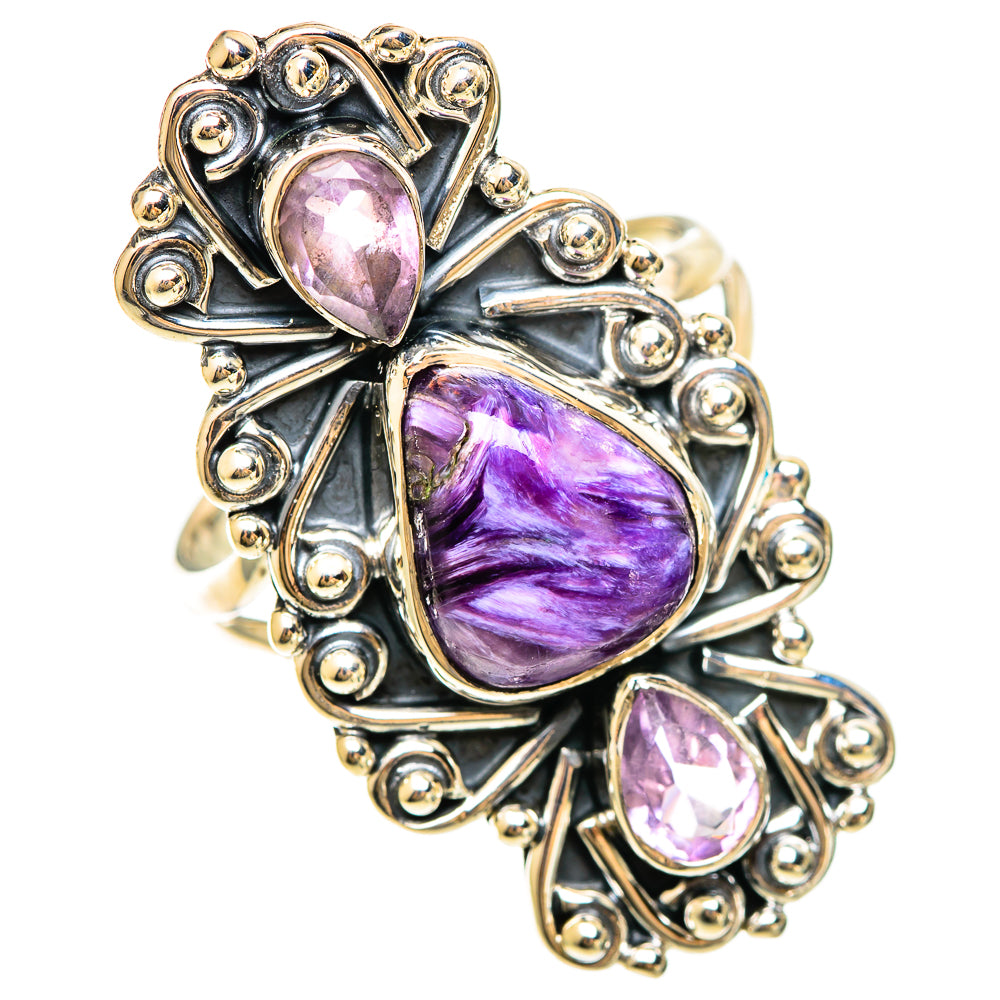 Charoite Rings handcrafted by Ana Silver Co - RING108608 - Photo 2