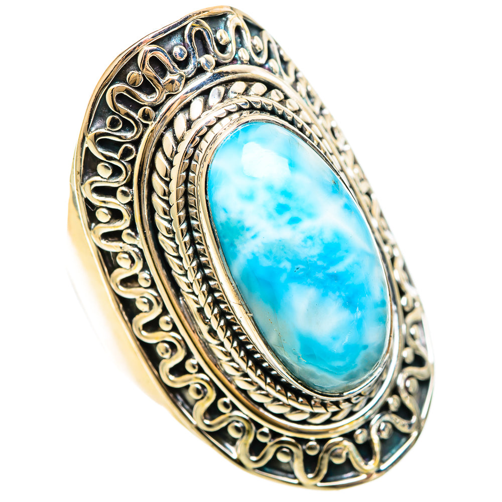 Larimar Rings handcrafted by Ana Silver Co - RING108617 - Photo 2