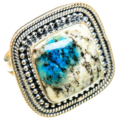 K2 Blue Azurite Rings handcrafted by Ana Silver Co - RING108619 - Photo 2