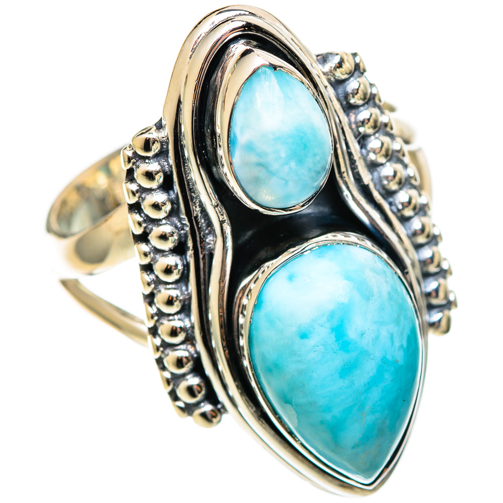 Larimar Rings handcrafted by Ana Silver Co - RING108626 - Photo 2