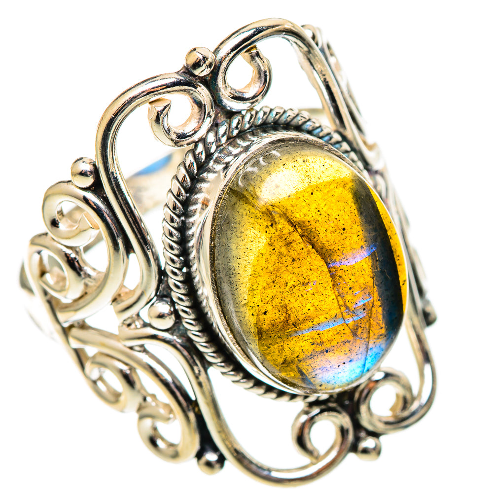 Labradorite Rings handcrafted by Ana Silver Co - RING108628 - Photo 2