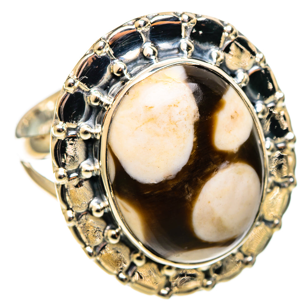 Peanut Wood Jasper Rings handcrafted by Ana Silver Co - RING108639 - Photo 2
