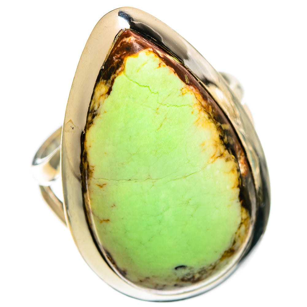 Lemon Chrysoprase Rings handcrafted by Ana Silver Co - RING108672 - Photo 2