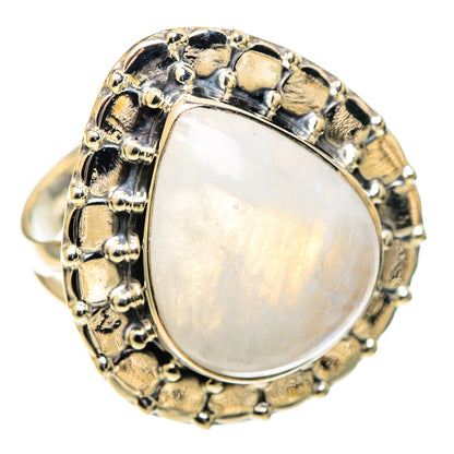 Rainbow Moonstone Rings handcrafted by Ana Silver Co - RING108688 - Photo 2