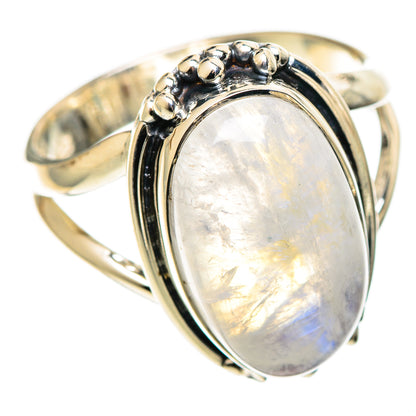 Rainbow Moonstone Rings handcrafted by Ana Silver Co - RING108689 - Photo 2
