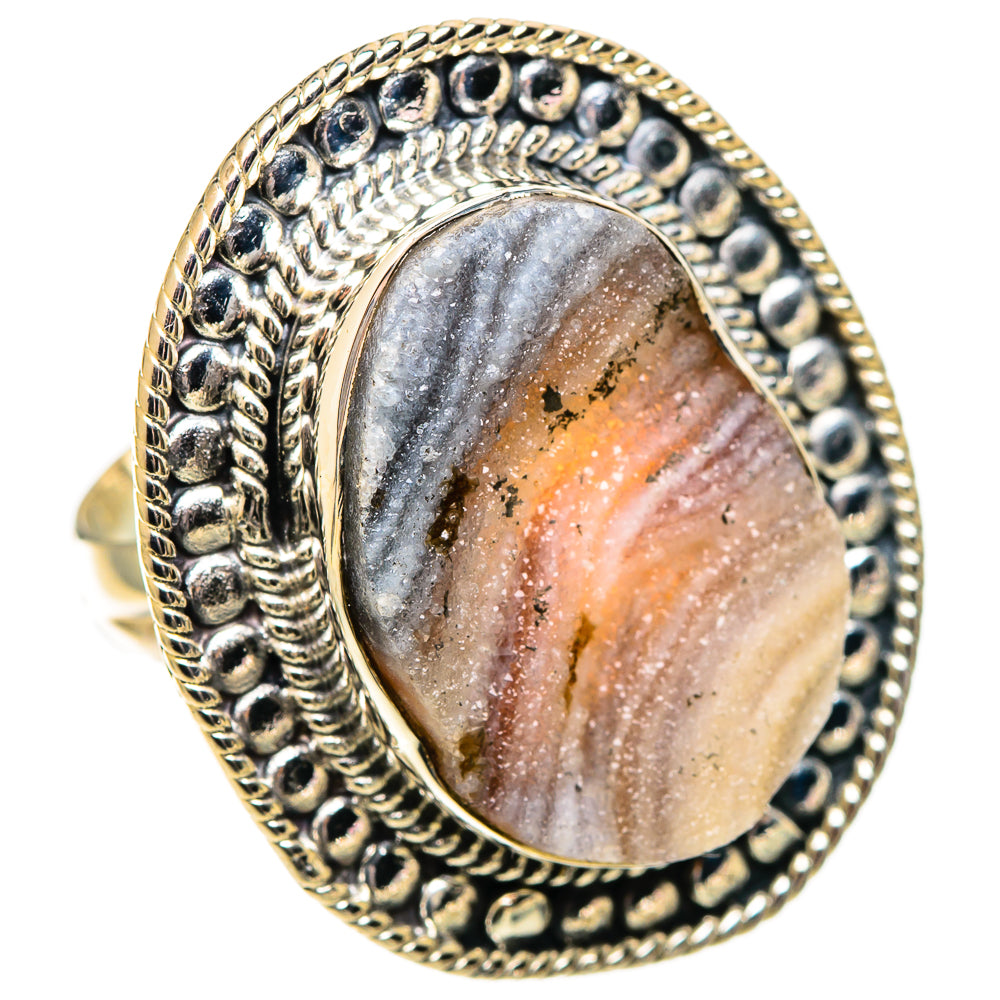 Desert Druzy Rings handcrafted by Ana Silver Co - RING108698 - Photo 2