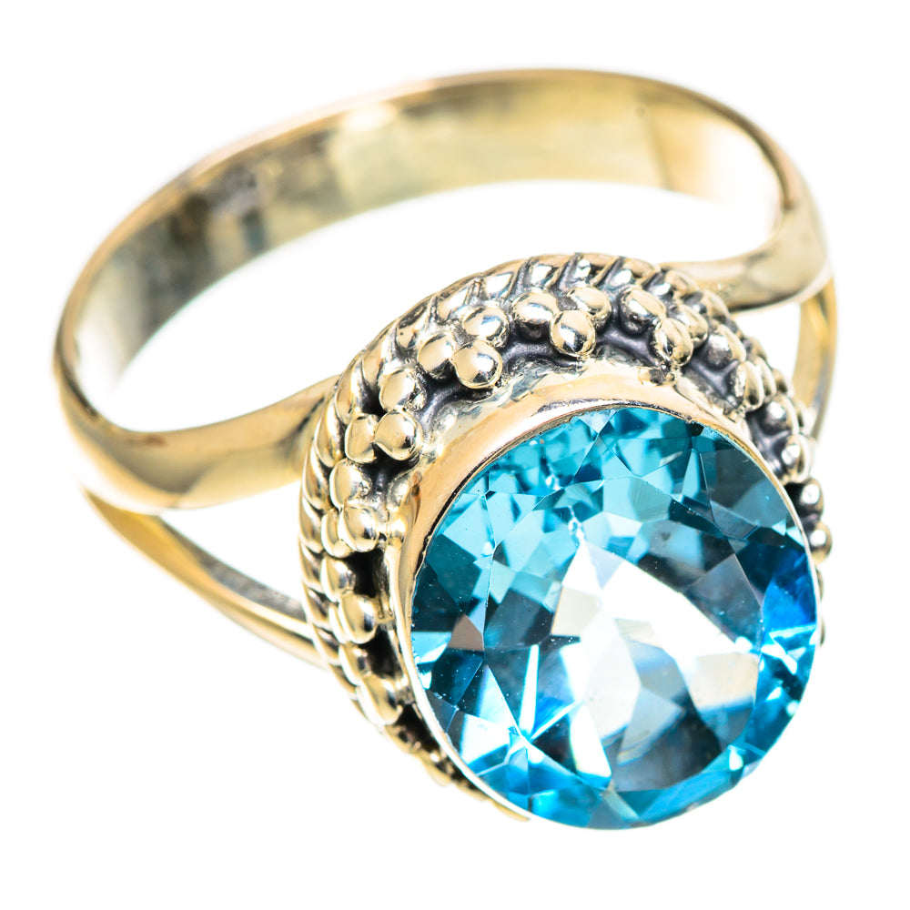 Blue Topaz Rings handcrafted by Ana Silver Co - RING108706 - Photo 2