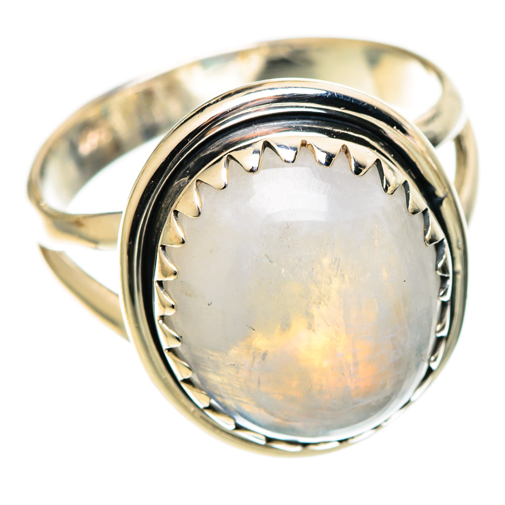 Rainbow Moonstone Rings handcrafted by Ana Silver Co - RING108722 - Photo 2