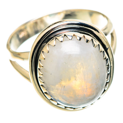 Rainbow Moonstone Rings handcrafted by Ana Silver Co - RING108722 - Photo 2