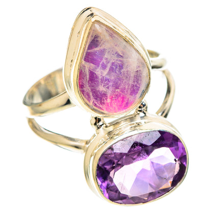 Pink Moonstone Rings handcrafted by Ana Silver Co - RING108728 - Photo 2