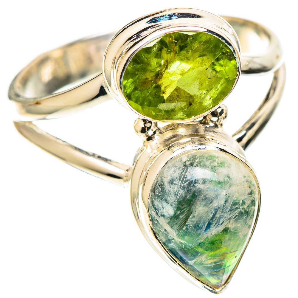 Green Moonstone Rings handcrafted by Ana Silver Co - RING108738 - Photo 2