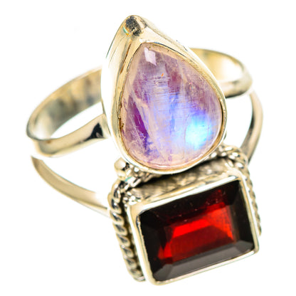 Pink Moonstone Rings handcrafted by Ana Silver Co - RING108758 - Photo 2