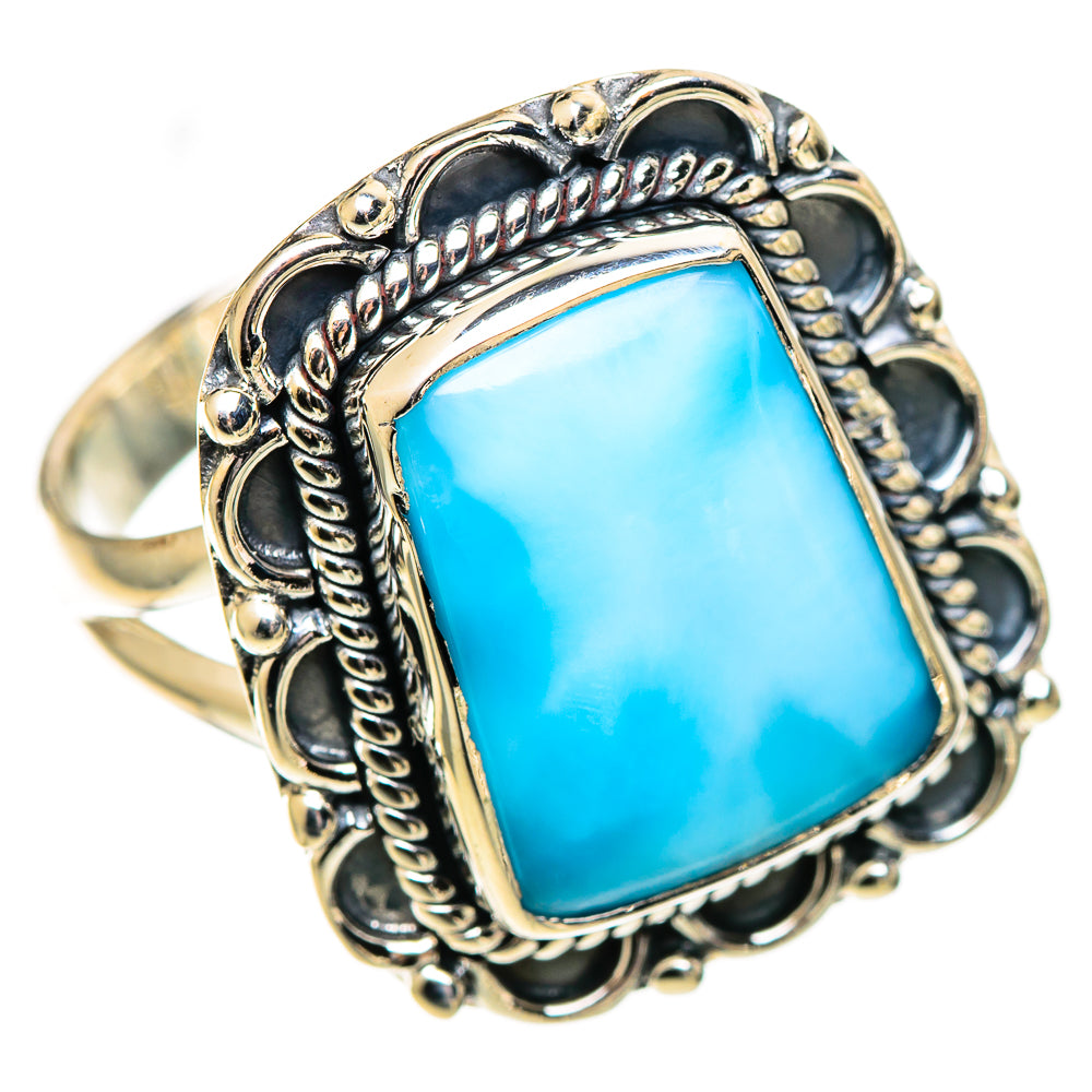 Larimar Rings handcrafted by Ana Silver Co - RING108760 - Photo 2
