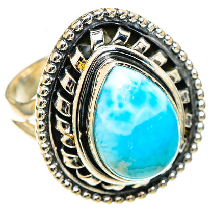 Larimar Rings handcrafted by Ana Silver Co - RING108762 - Photo 2