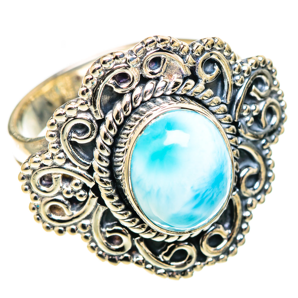 Larimar Rings handcrafted by Ana Silver Co - RING108767 - Photo 2