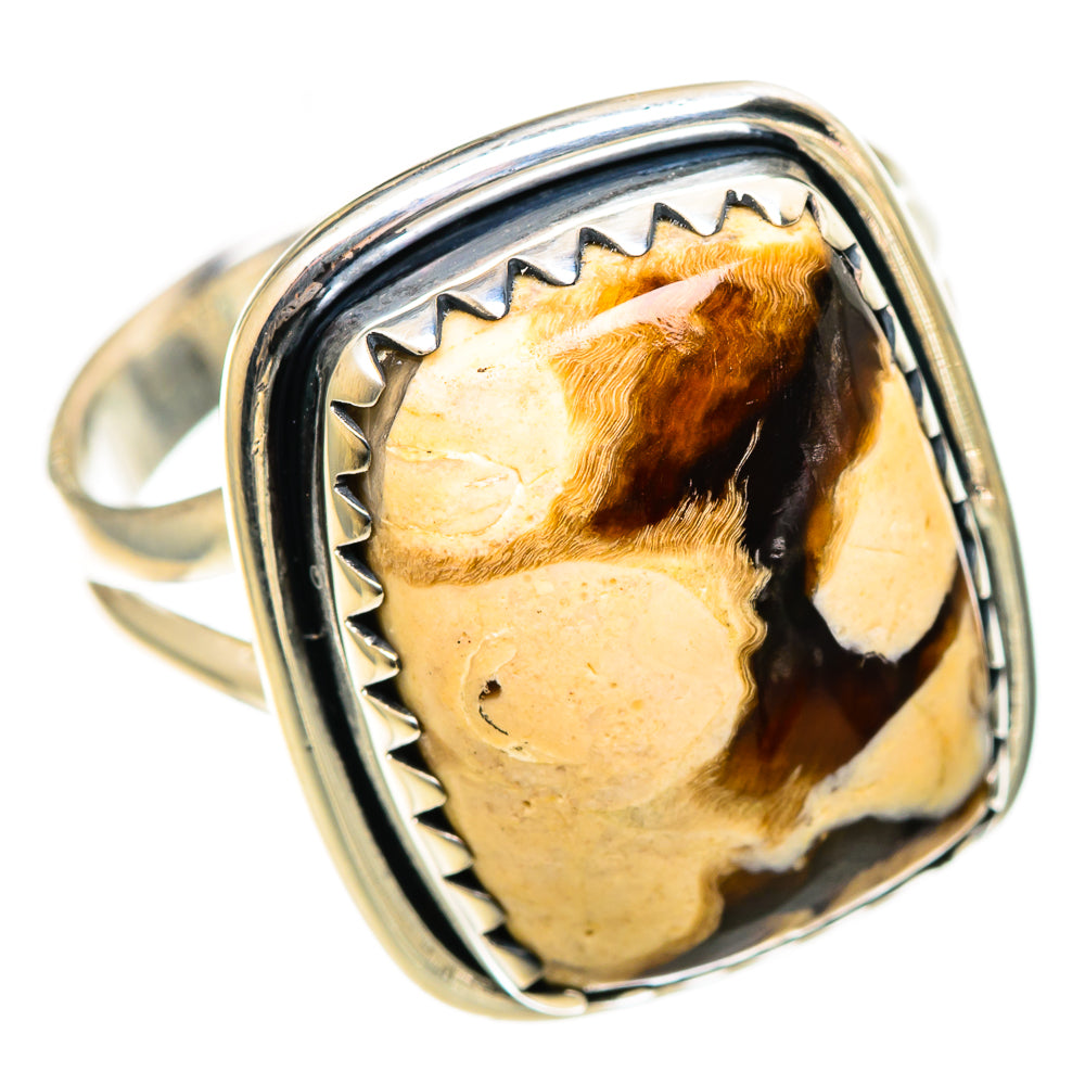 Peanut Wood Jasper Rings handcrafted by Ana Silver Co - RING108772 - Photo 2
