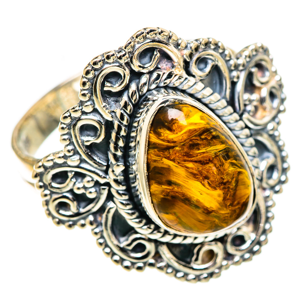 Golden Pietersite Rings handcrafted by Ana Silver Co - RING108773 - Photo 2