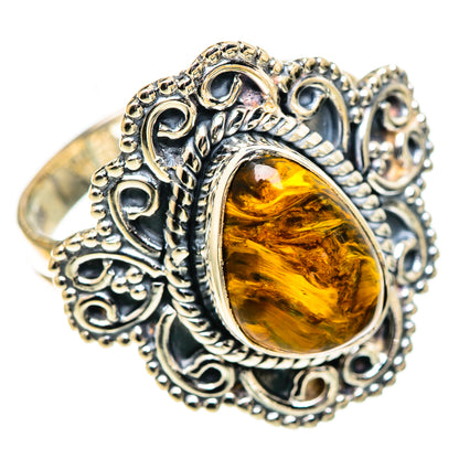 Golden Pietersite Rings handcrafted by Ana Silver Co - RING108773 - Photo 2