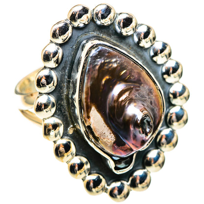 Titanium Mother Of Pearl Rings handcrafted by Ana Silver Co - RING108776 - Photo 2