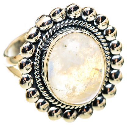 Rainbow Moonstone Rings handcrafted by Ana Silver Co - RING108782 - Photo 2