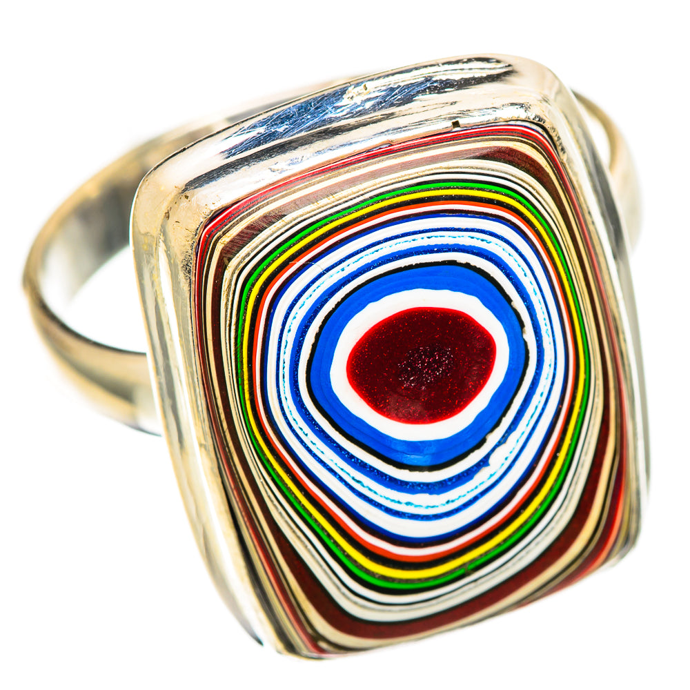 Fordite Rings handcrafted by Ana Silver Co - RING108788 - Photo 2
