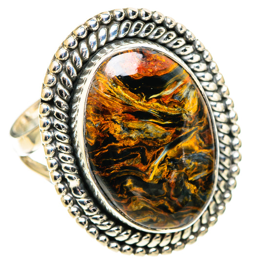 Golden Pietersite Rings handcrafted by Ana Silver Co - RING108813 - Photo 2