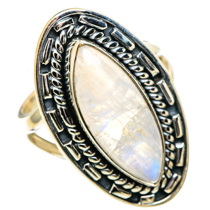 Rainbow Moonstone Rings handcrafted by Ana Silver Co - RING108817 - Photo 2