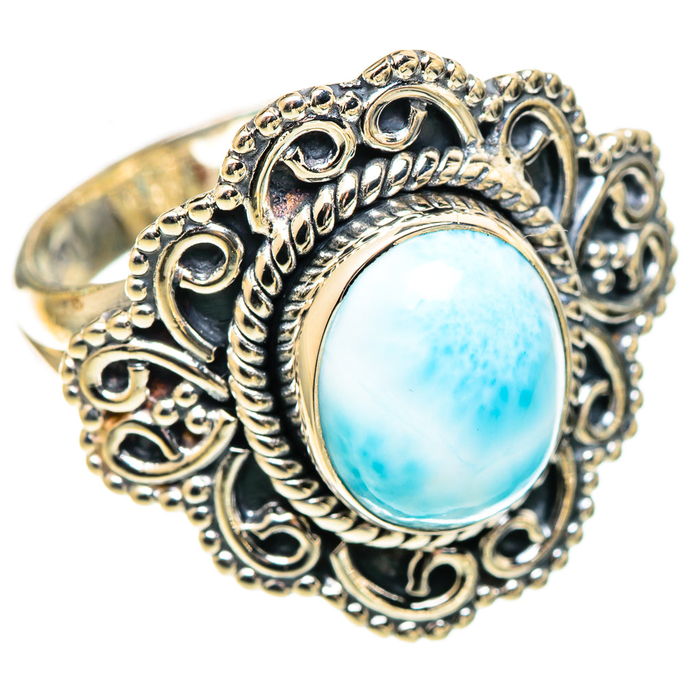 Larimar Rings handcrafted by Ana Silver Co - RING108822 - Photo 2