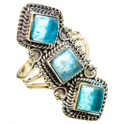 Blue Fluorite Rings handcrafted by Ana Silver Co - RING108829 - Photo 2