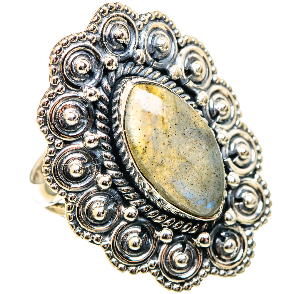 Labradorite Rings handcrafted by Ana Silver Co - RING108830 - Photo 2