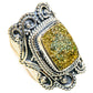 Spectro Pyrite Druzy Rings handcrafted by Ana Silver Co - RING108851 - Photo 2