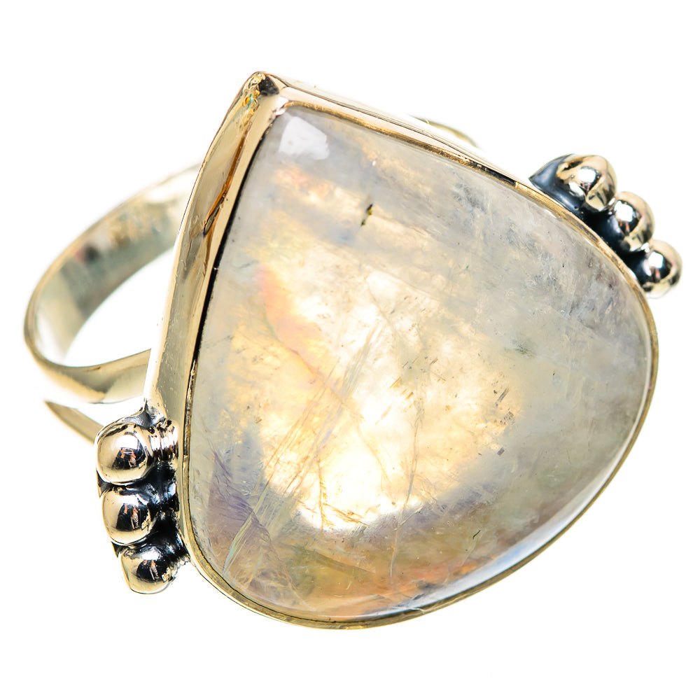 Rainbow Moonstone Rings handcrafted by Ana Silver Co - RING108855 - Photo 2