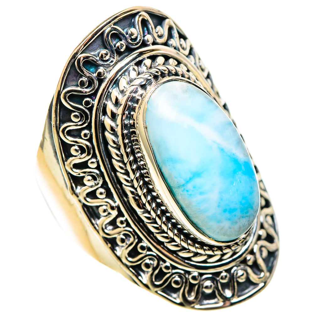 Larimar Rings handcrafted by Ana Silver Co - RING108861 - Photo 2